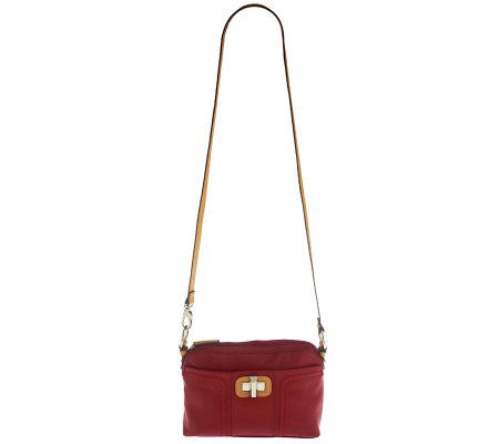 Tignanello Pebble Leather Two-Tone Crossbody Bag