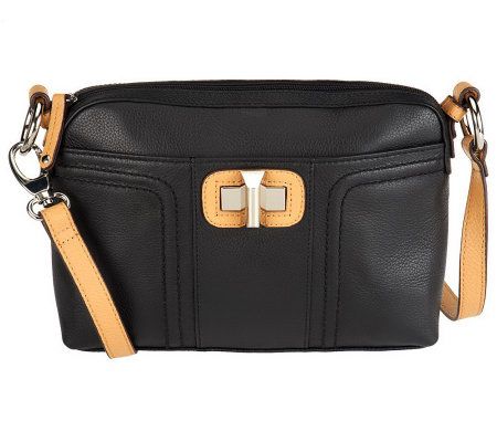 Tignanello Pebble Leather Two-Tone Crossbody Bag - A228849