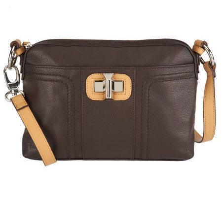 Tignanello Pebble Leather Two-Tone Crossbody Bag - A228849