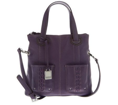 Tignanello Pebble Leather Convertible Crossbody with Braided Pockets - A229049