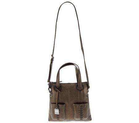 Tignanello Pebble Leather Convertible Crossbody with Braided Pockets
