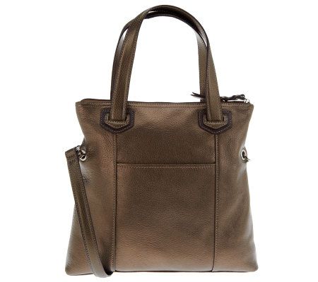 Tignanello Pebble Leather Convertible Crossbody with Braided Pockets