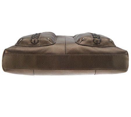 Tignanello Pebble Leather Convertible Crossbody with Braided Pockets