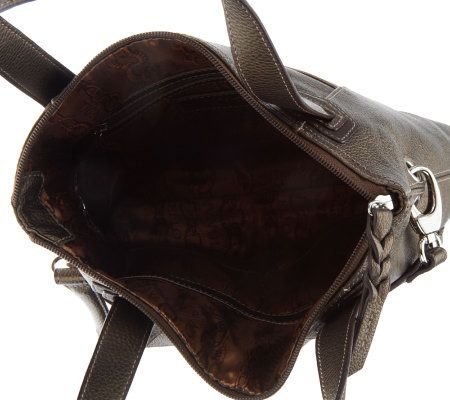 Tignanello Pebble Leather Convertible Crossbody with Braided Pockets