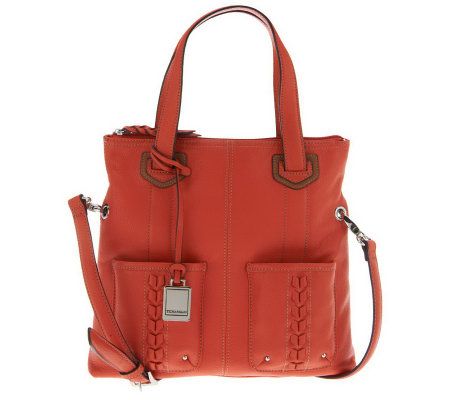 Tignanello Pebble Leather Convertible Crossbody with Braided Pockets - A229049