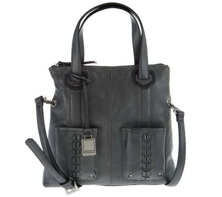 Tignanello Pebble Leather Convertible Crossbody with Braided Pockets - A229049