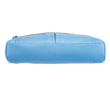 B. Makowsky Pebble Leather Flap Messenger Crossbody Bag