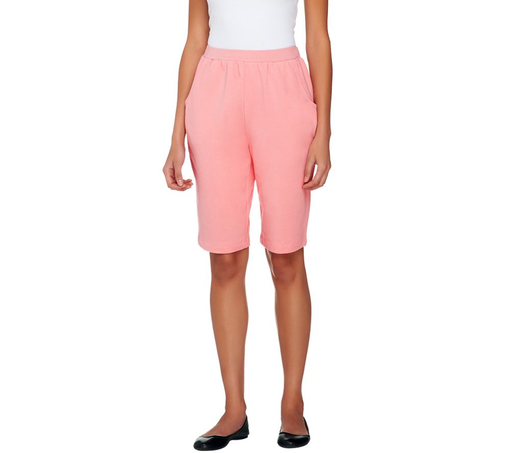 Denim & Co. Essentials Pull-on French Terry Slim Leg Shorts - A231549