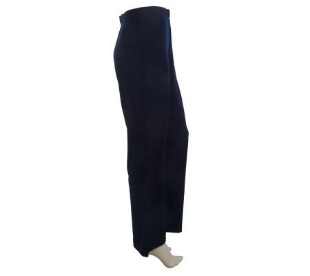 Susan Graver Liquid Knit Elastic Waist Regular Pants