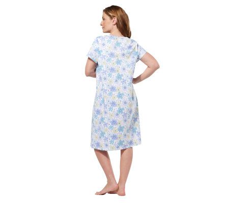 Carole Hochman Set of 2 Stretch Knit Solid and Print Sleepshirts