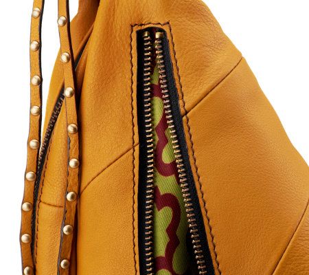 orYANY Leather Multi-Zipper Hobo Bag with Tassels