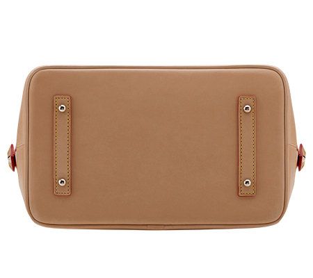 Dooney & Bourke Patent Leather Satchel with Vachetta Trim & Accessories