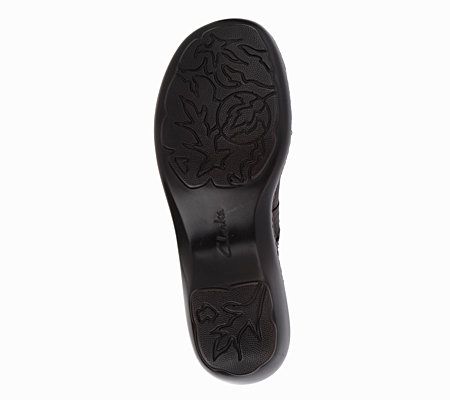 Clarks Christa TumbledLeather Embellished Clogs