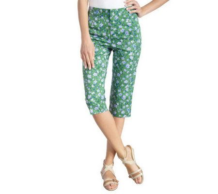 Isaac Mizrahi Live! Mirabella Fly Front Capri Pants - A214751