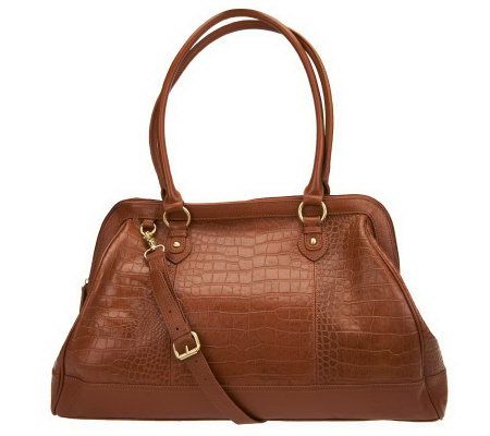 Wendy Williams Croco Leather Large Satchel - A224351