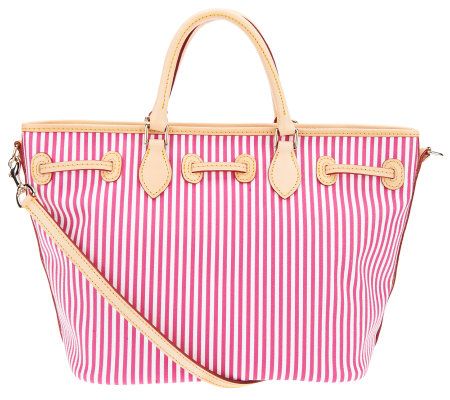 Dooney & Bourke Stripes East/West Tassel Shopper
