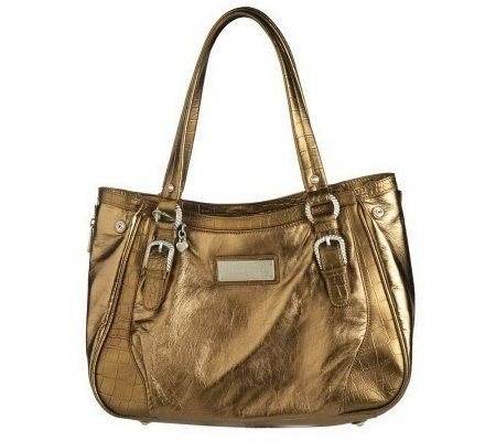 As Is Judith Ripka Sutton Nappa Leather E/W Satchel - A228151