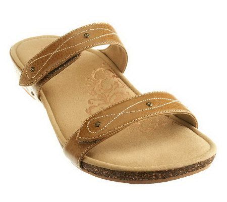 Aetrex Sandalista Patti Leather Slide Sandals - A230451