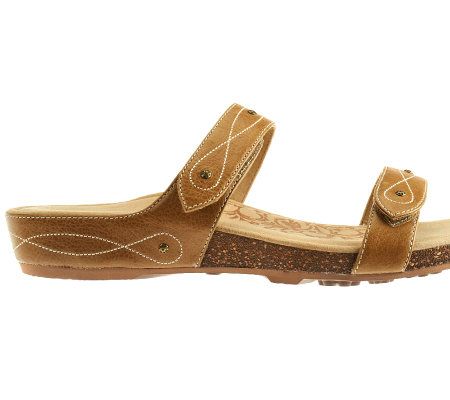 Aetrex Sandalista Patti Leather Slide Sandals