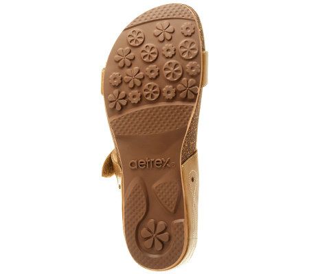 Aetrex Sandalista Patti Leather Slide Sandals