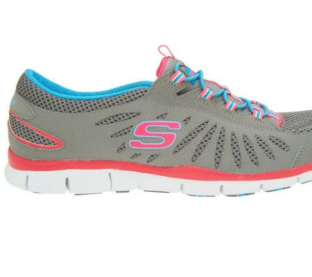 Skechers Big Idea Mesh Slip-on Shoes with Bungee Closure