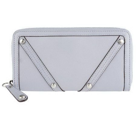 B. Makowsky Glove Leather Zip Around Wallet - A90451