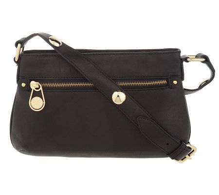 Isaac Mizrahi Live! Leather Adjustable Crossbody Bag - A203652