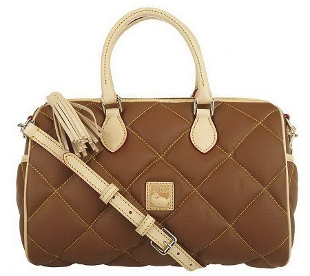 Dooney & Bourke Quilted Fabric Classic Satchel With Zipper Tassel Detail - A215652