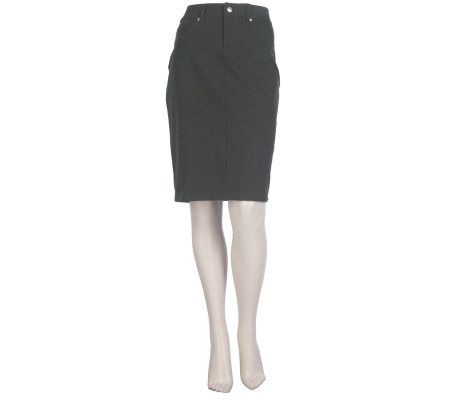 Women with Control Fly Front Skirt with Back Pockets - A217052