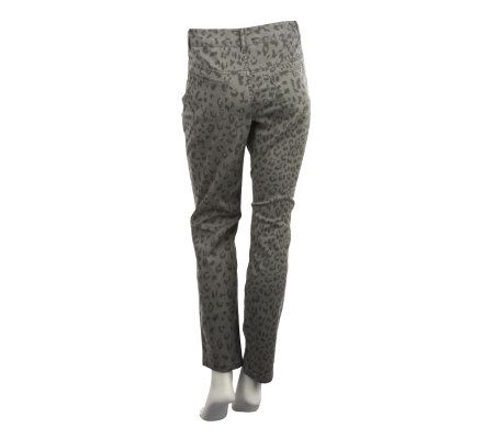 Women with Control Regular Animal Print Slim Leg Jeans