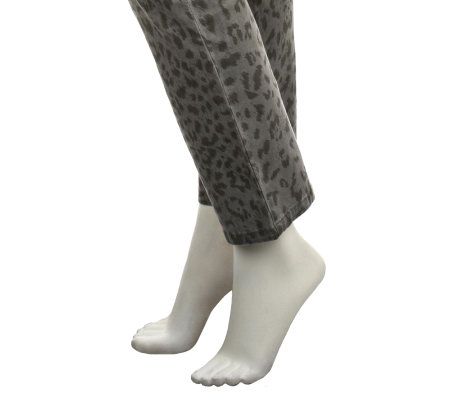 Women with Control Regular Animal Print Slim Leg Jeans