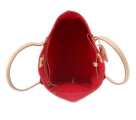 Dooney & Bourke Patent Leather Double Handle Large Shopper w/ Plated Logo