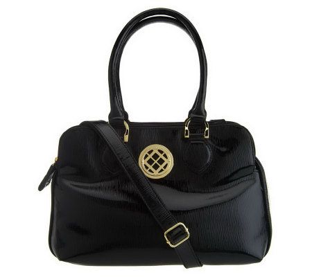London Fog Kelly Satchel with Triple Compartments & Zip Closures - A233152