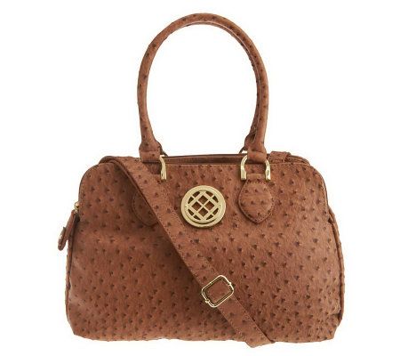 London Fog Kelly Satchel with Triple Compartments & Zip Closures - A233152