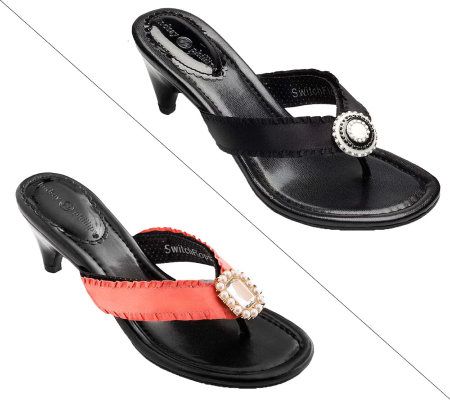 Lindsay Phillips Sandy Black Kitten Heel Sandals - A327752