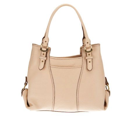Maxx New York Pebble Leather Tote Bag with Slip Pockets