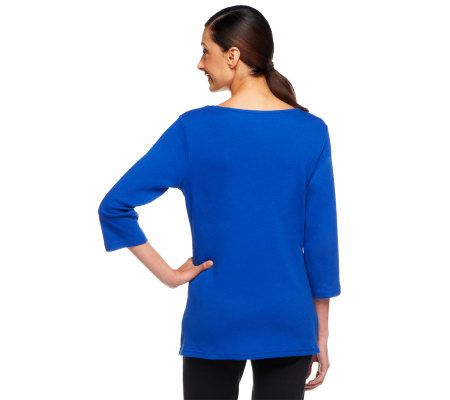 Quacker Factory Trick Or Treat Pet Pals 3/4 Sleeve T-shirt