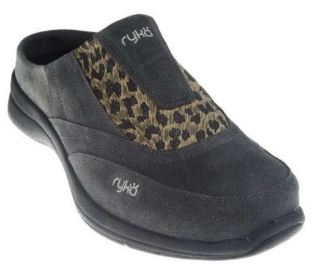 Ryka Slip-on Clog with Animal Print Detail - A227553