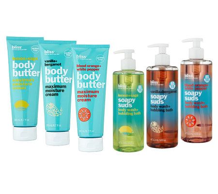 bliss (3) 16 oz. Soapy Suds & (3) 6.7 oz Body Butters - A227753