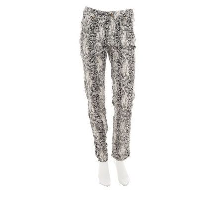 Women with Control Regular Python Print Jeans - A229653