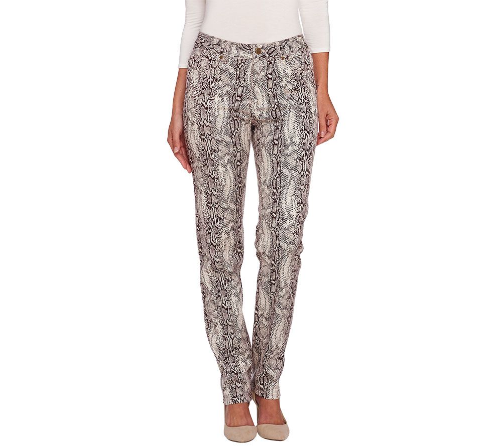 Women with Control Regular Python Print Jeans - A229653
