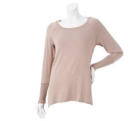 Lizzie Parker Raglan Long Sleeve T-Shirt with Rib Trim - A231153