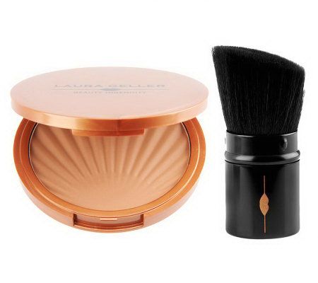Laura Geller Baked Impressions Bronzer w/ Mini Kabuki Brush - A232053