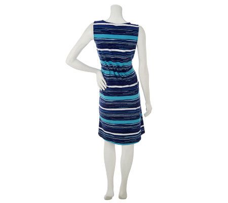 Liz Claiborne New York Striped Knit Dress with Pockets