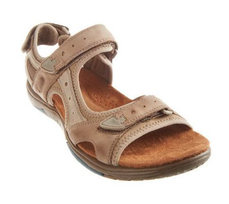 Cobb Hill by New Balance Fiona Leather Adj. Strap Sandals - A233353