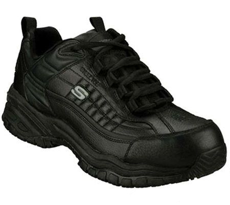 Skechers Mens Soft Stride Steel Toe SlipResistant Shoes - A185754