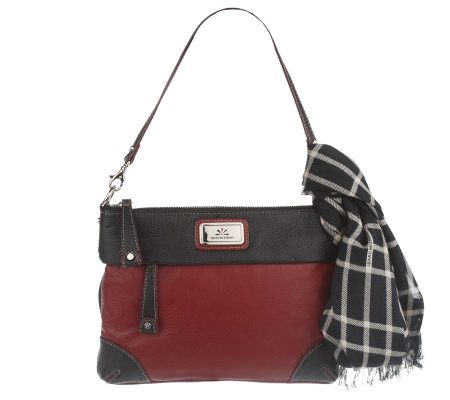 Isaac Mizrahi Live! Pebble Leather Convertible Crossbody - A213754