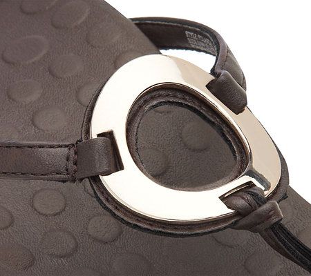 Orthaheel Yolanda Orthotic Metal Ring Adj. Thong Sandals