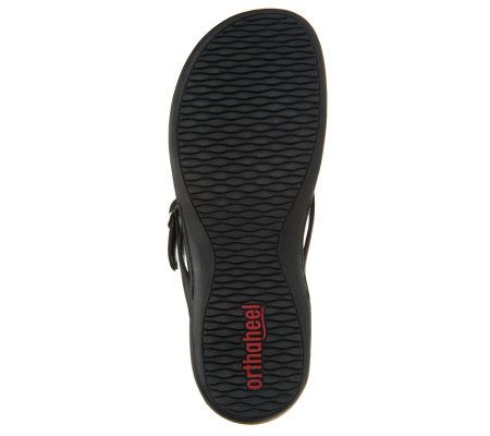 Orthaheel Yolanda Orthotic Metal Ring Adj. Thong Sandals
