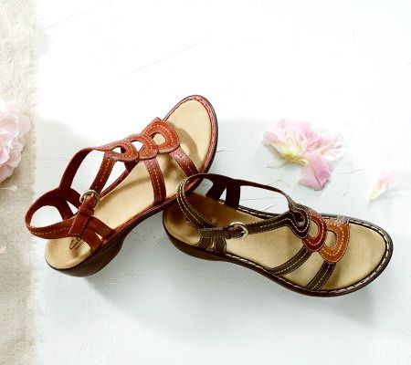 Clarks Bendables Ina Napa Multi-Strap Sandals